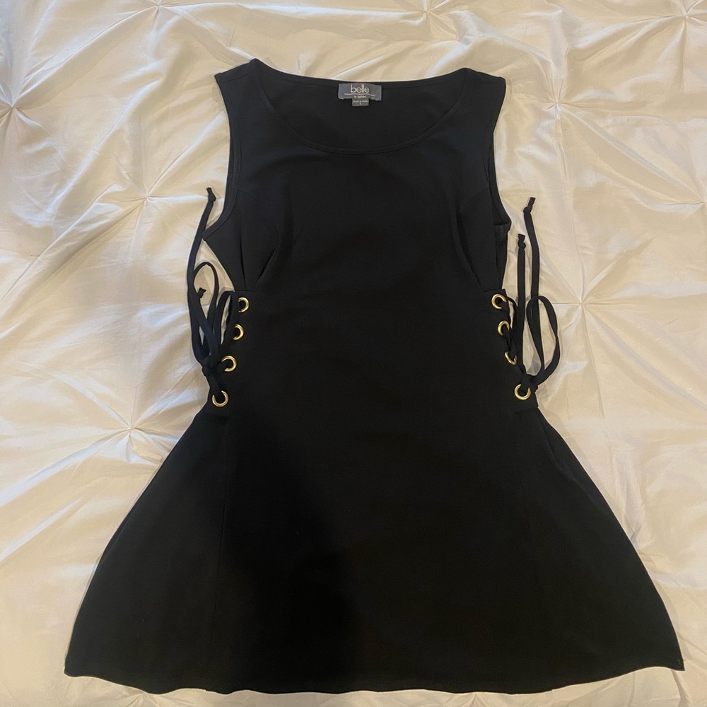 Black mini dress